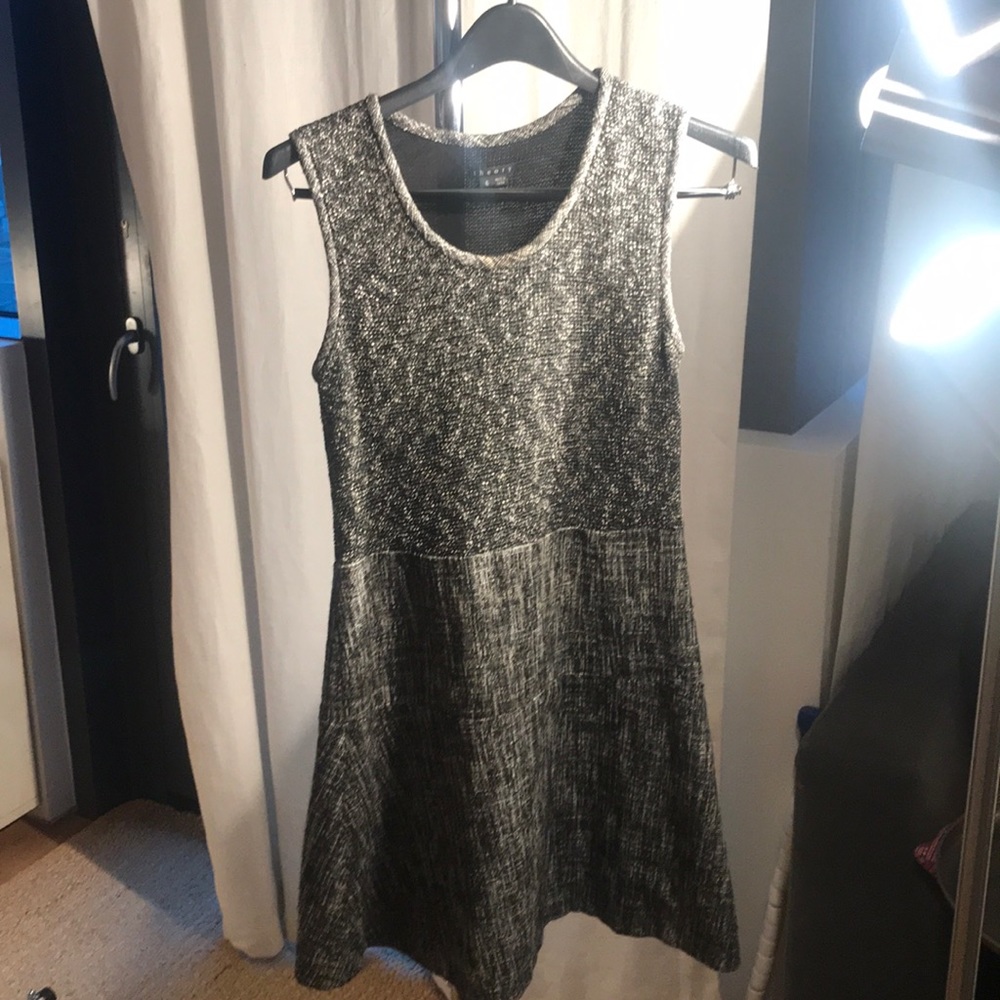 Theory black and white knit boucle dress - Picture 2 of 5